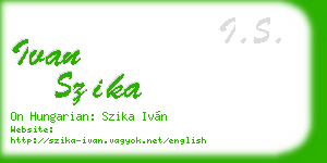 ivan szika business card
