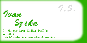 ivan szika business card